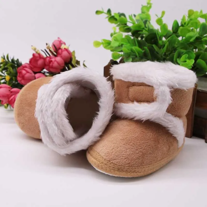 Ins Baby Boy Girls Winter Warm Shoes Infant Kids Cotton Maglioni Stivali Booty Culla Babe Toddler Shoes G1023