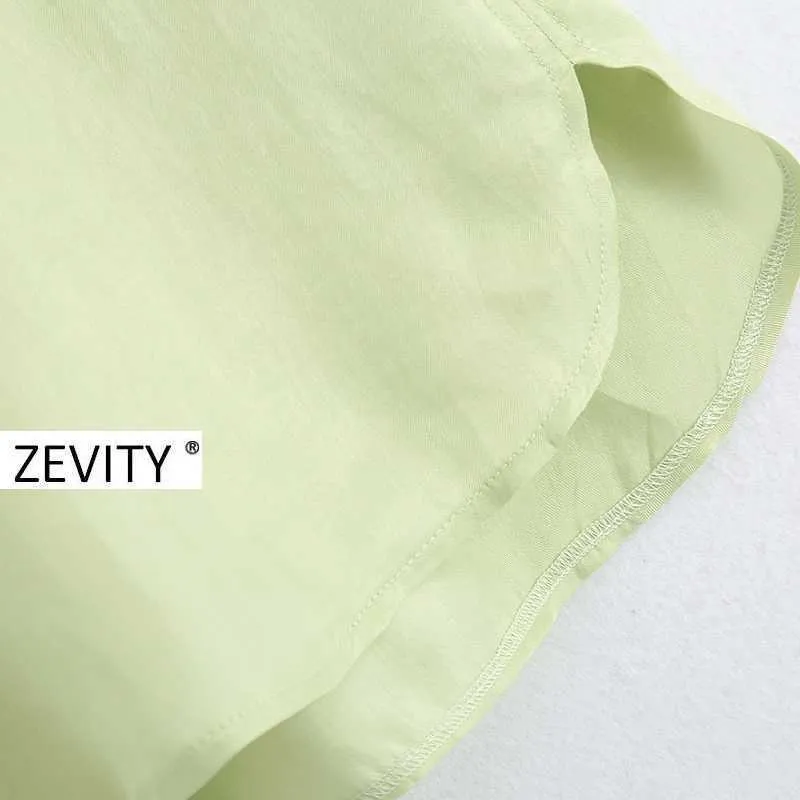 Zevity moda donna color caramella casual Bermuda pantaloncini da donna estate chic pantaloncini elastici in vita pantalone cortos P887 210603