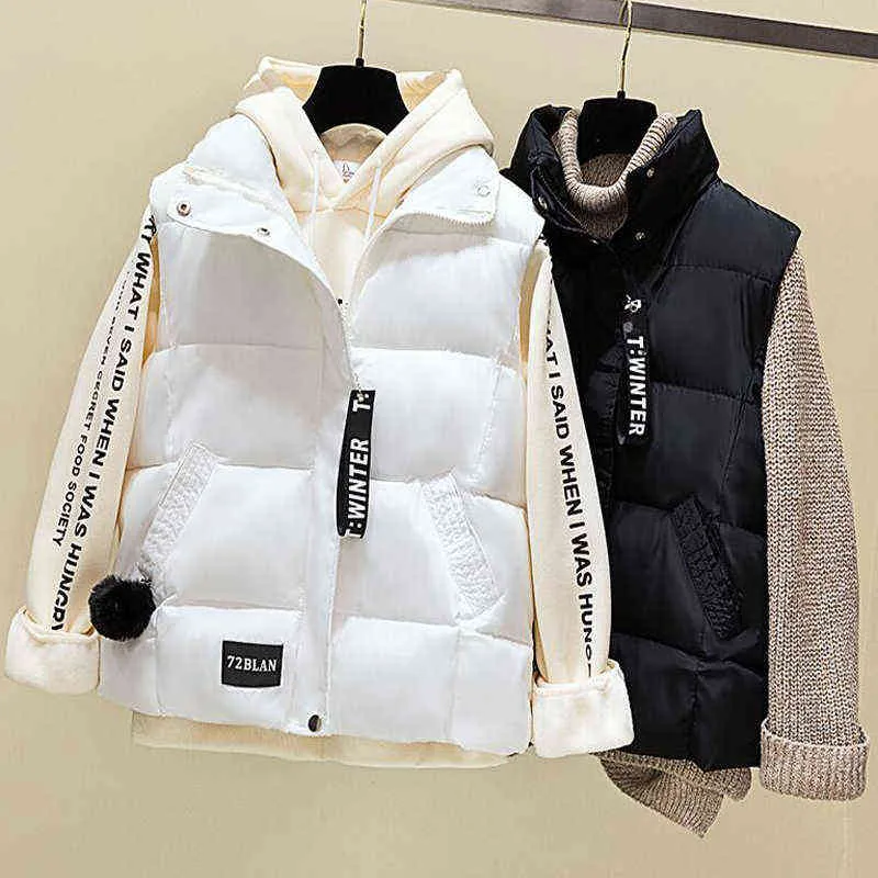 Autumn Winter Selling Sleeveless Jacket Women Korean Fashion Casual Female Nice Warm Womens Vest Outerwear BP84581 211215