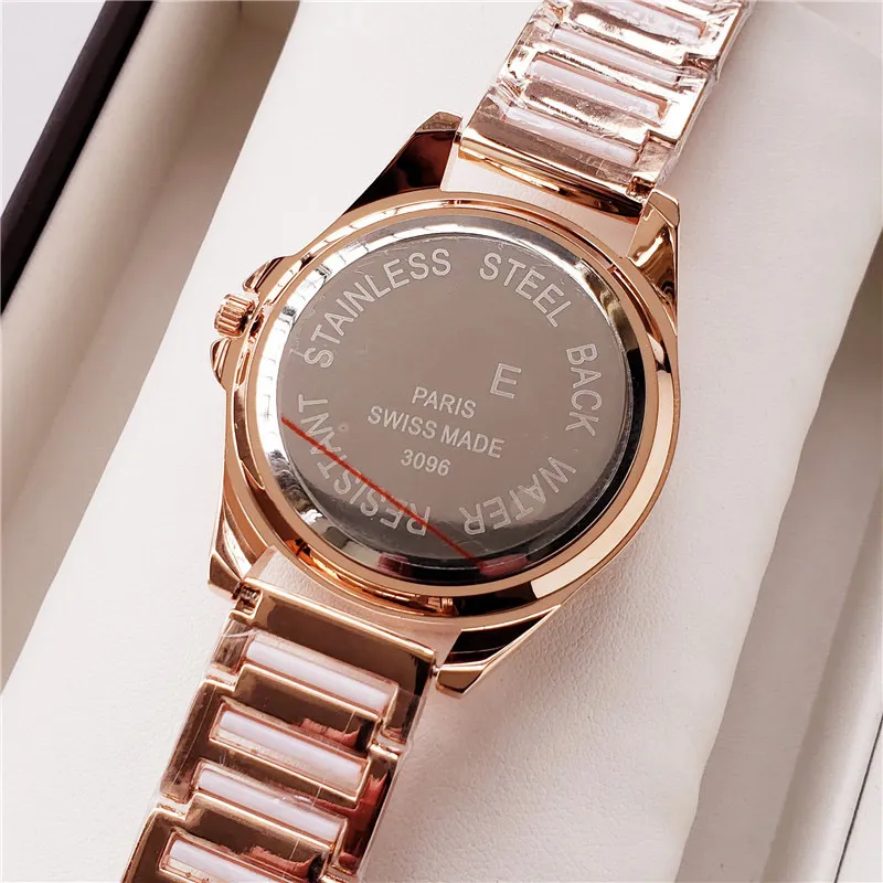 العلامة التجارية Watch Women Girl Crystal Style Metal Steel Band Quartz Wrist Watches CH32269F