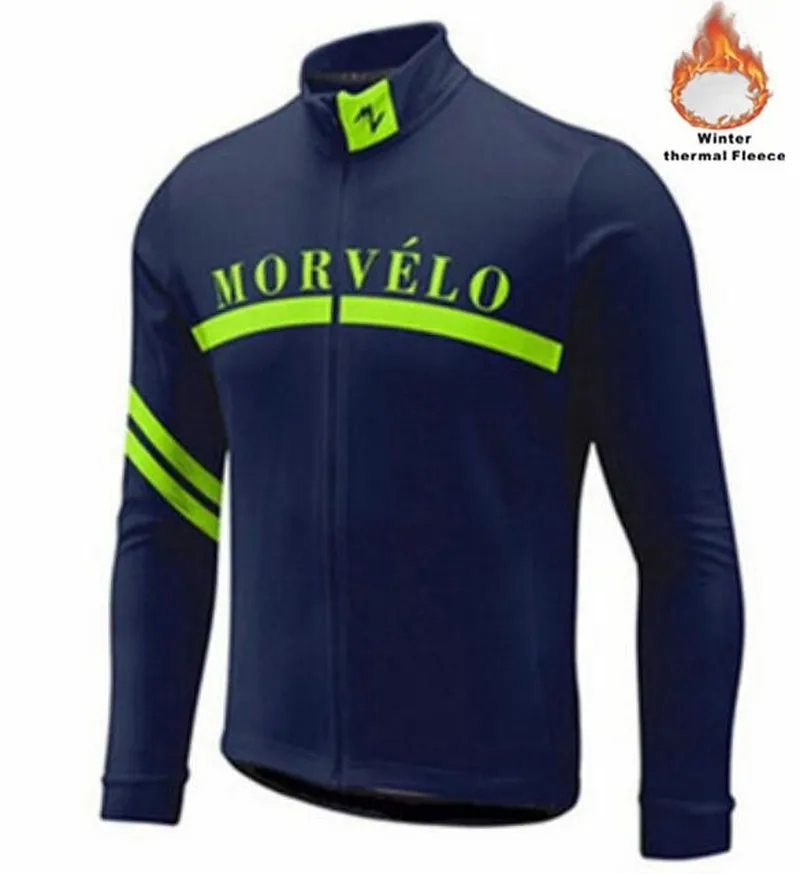 Morvelo Winter Thermal Fleece Radfahren Jersey langarm Ropa ciclismo hombre Fahrrad Tragen Fahrrad Kleidung maillot Ciclismo181V