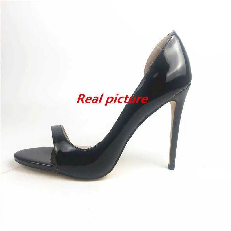 Mulheres Moda D'Orsay Peep Toe Sandálias De Salto Alto Sapatos De Noiva Sapatos De Salto Preto Mulheres Sapatos De Salto Alto Sapatos 12cm 10cm Y0611