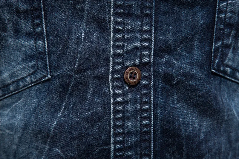 Aiopeson 100% Baumwolle Slim Fit Denim Hemden Männer Casual Solid Color Langarm Sleeve S Jeans Herbst Mode für 220217