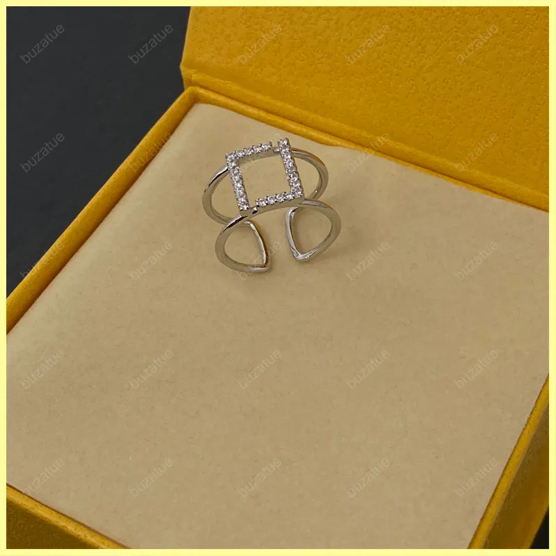 Wome Designer Pierścionki Diament F Pierścień Zarażenia Dla Kobiet Love Pierścień Projektanci Luksusowy Biżuteria Buzâtue Mens Gold Ring Box Hurtownie 21122905R