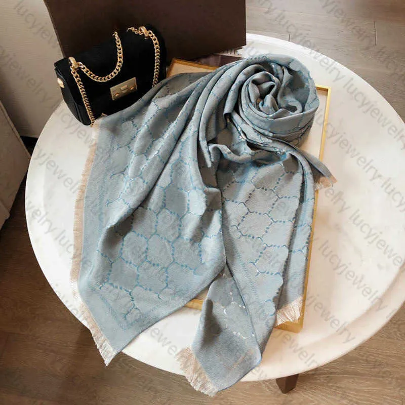 Bufanda de seda 4 temporadas Diseño de letras de bufandas para hombre chal Mujer pashmina cuello con paquete de regalos opcional280u
