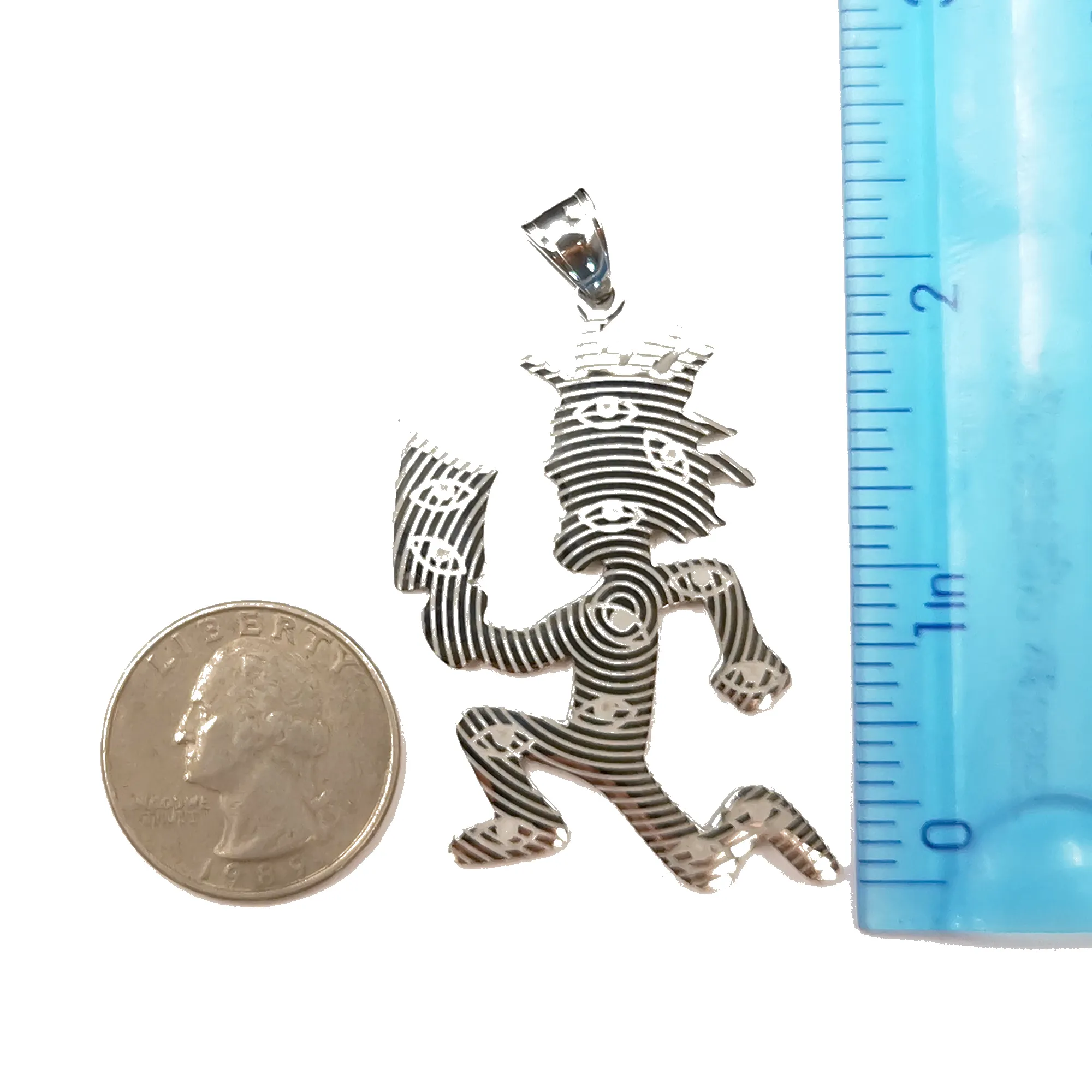 New juggalo Hatchetman Insane Clown Posse Twiztid ABK stainless steel pendant Figaro necklace 30inch242U