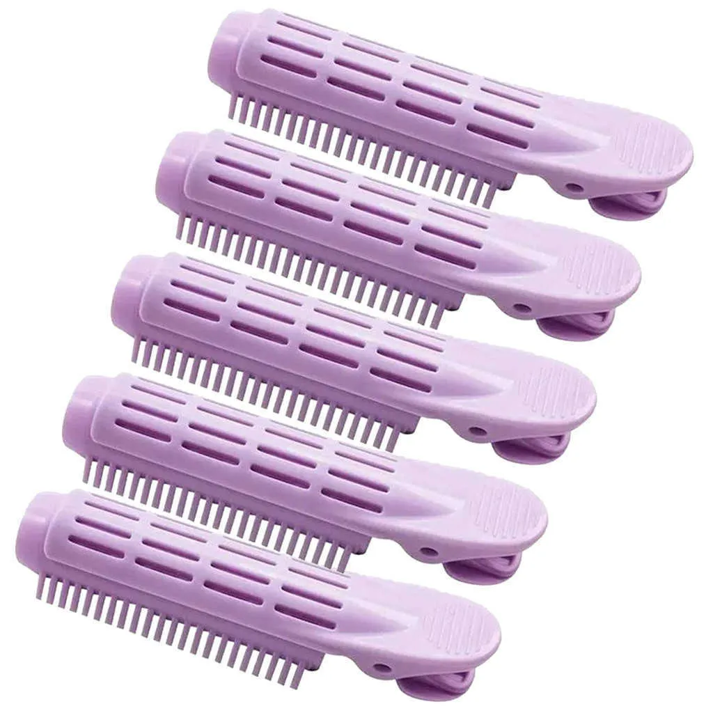 5 pz Clip bigodino capelli Self Grip Radici del volume Naturale y Clip bigodino capelli fai da te Clip capelli ricci leggeri dormire Stylin H0915213440