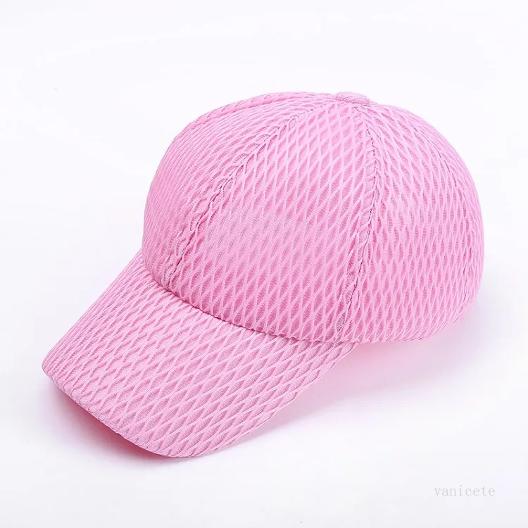 Wydrążona Mesh Cap Favor Women Summer Sun Peaked Outdoor Fashion Ponytail Caps Oddychające Casual Ball Hat T2i52279