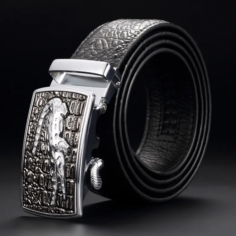 2021 men's leather belt crocodile pattern belt mans belt whole automatic buckle pants supply341G