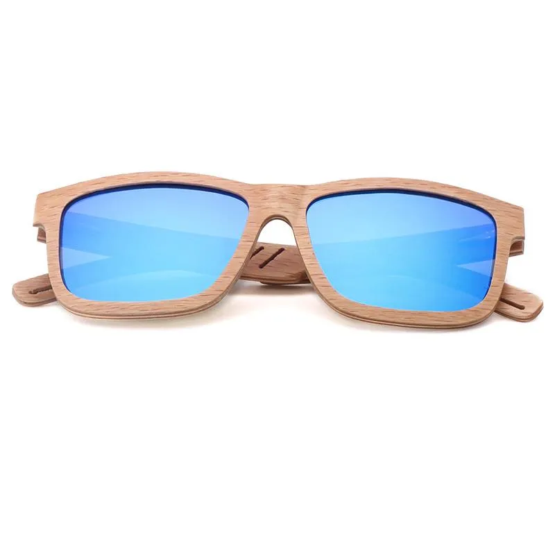 Sonnenbrille handgefertigt Vintage Holz Männer polarisierte Sonnenbrille Frauen UV400 Quadratische Ebenholz Zebra Holz 2021 High Quality285f