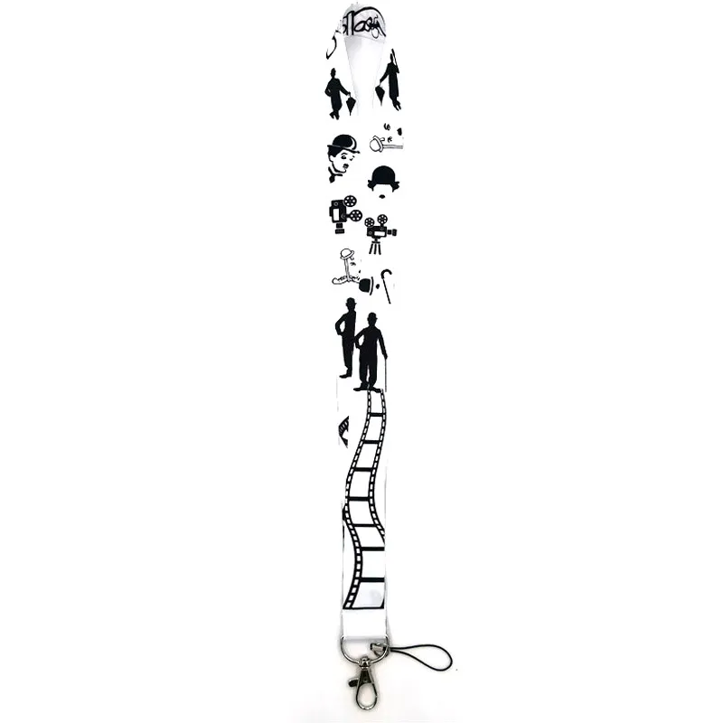 100 pz/lotto Chaplin Movie uomini donne bambini Cordicella del Collo portachiavi Cinghia Del Telefono Mobile ID Badge Holder Corda Catena Chiave Portachiavi cosplay