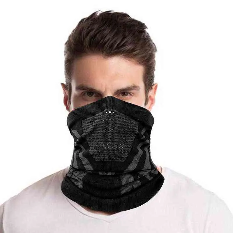 Termiczna twarz maska ​​pokrywa szyja cieplejsza geter rowerowa rowerowa rura szalik turystyka oddychające maski drukuj kobiety mężczyźni zima y1229
