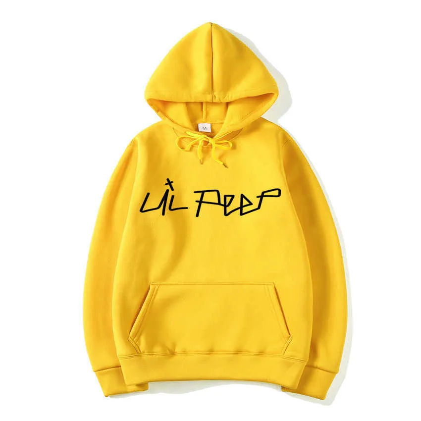 새로운 힙합 Lil Peep Hoodies 남성 여성 하라주쿠 양털 스웨터 플러스 사이즈 봄 가을 겨울 Streetwear sudadera hombre X0610