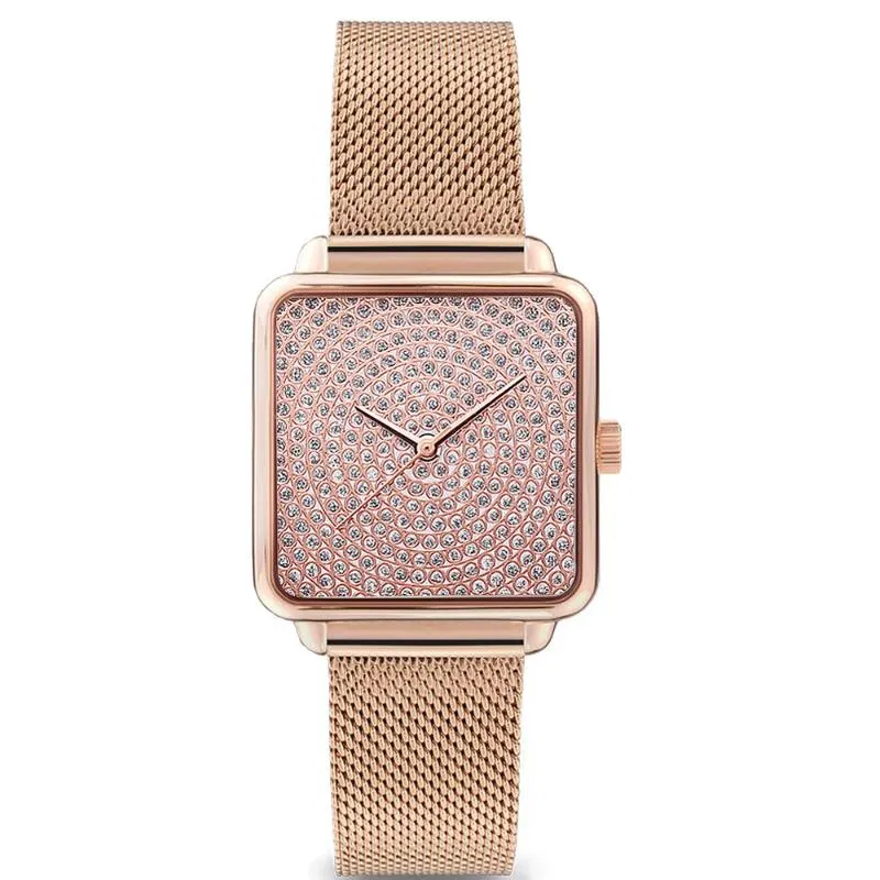 Wristwatches A Simple Watch With Square Head Issued On Behalf Of Women's Net Korean Fashion Business Versatile Quartz263l