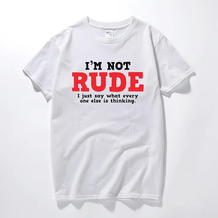 Rude Pensamento T-shirt T-shirt Legal Adulto Novidade Presente Idéia Humor engraçado Tshirts Verão Top T Camisa de Algodão Curto Manga Camiseta T200516