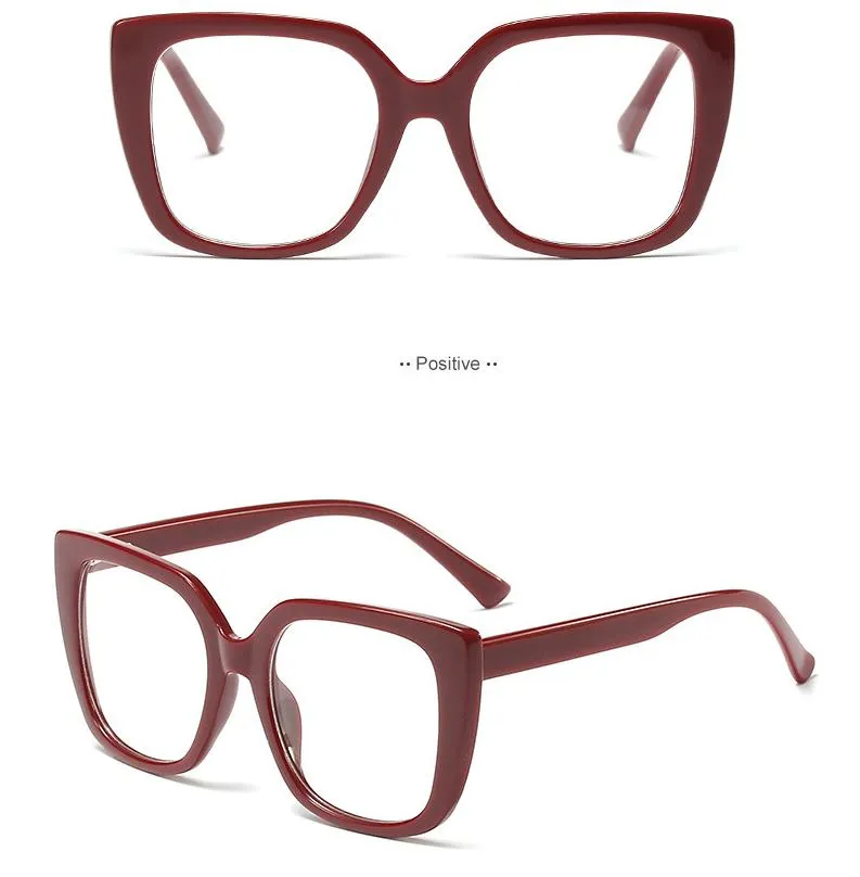 Occhiali da sole Design quadrato Donne che leggono occhiali adulti anti -blu leggera e occhio di occhiali occhiali da gatto con telaio miopia 293t