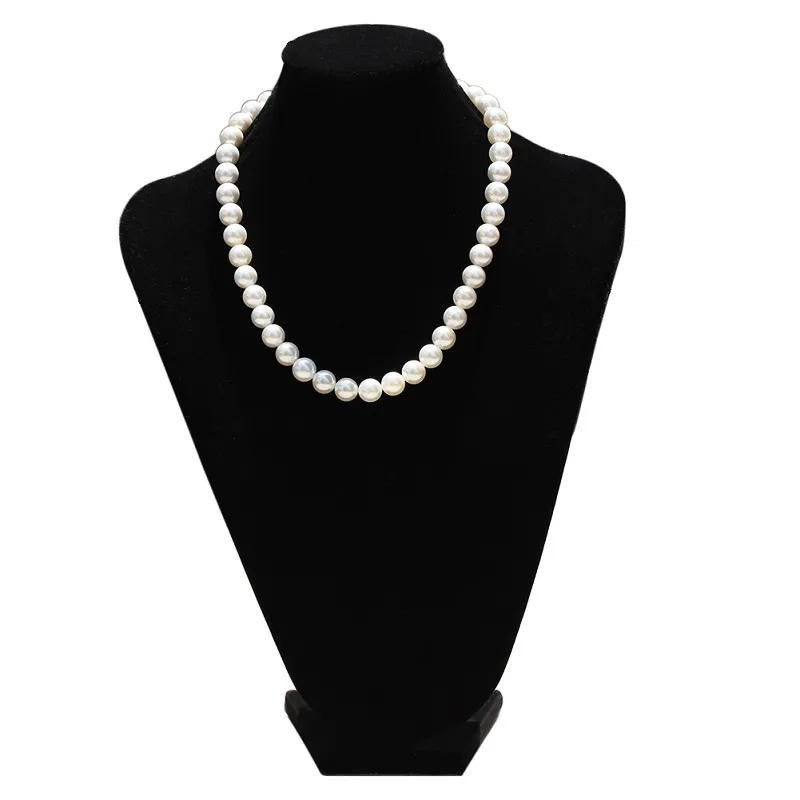 Collana a catena di perle Collane con ciondolo a forma di croce Collane hip-hop donna Uomo 8 ~ 10mm Perle Perline Link Collana vintage Dichiarazione gioielli regalo
