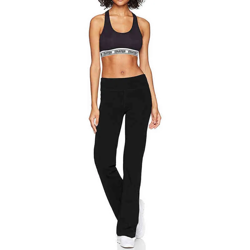 Femmes décontracté couleur unie hanches minces pantalons de yoga en vrac pantalons de sport à jambes larges pantalons de fitness vêtements de sport Legging yoga pants H1221