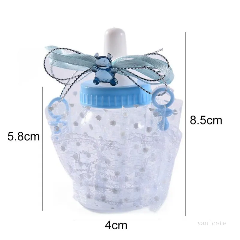 Baby Shower Gifts Bottles Box Baptême Baptême Brithday Party Favor Gift Favors Candy Boxs Bottle Boy Girl T9I001165