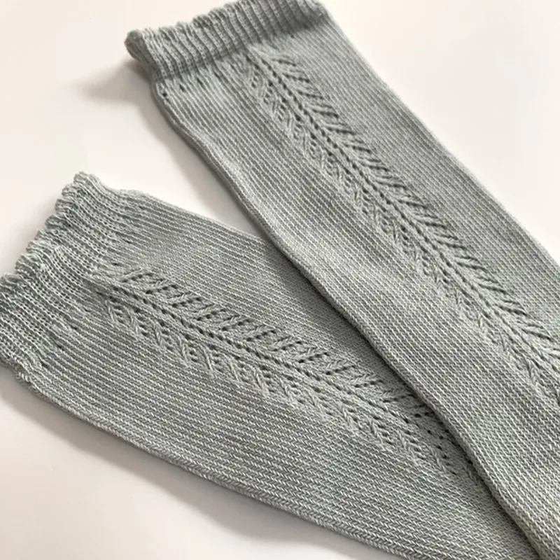 2021 neue Baby Socken Kniehohe Lange Säuglings Baumwolle Leinen Socke Hohl Mädchen Junge Frühling Sommer Bein Wärmer Kinder Prinzessin socken