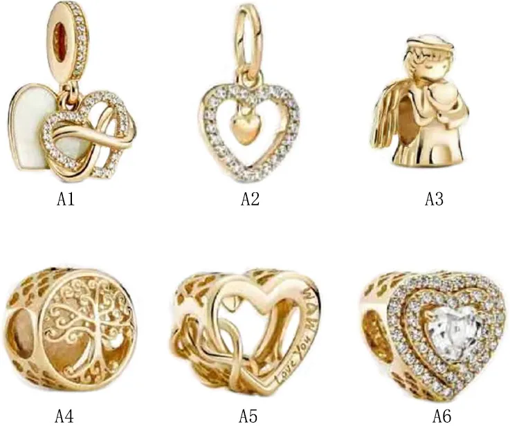 Neue Ankunft 925 Sterling SilverLOVE Gold Engel Liebe Stil Baum des Lebens Perlen DIY Fit Original Europäischen Charm Armband Mode Frauen Schmuck Zubehör