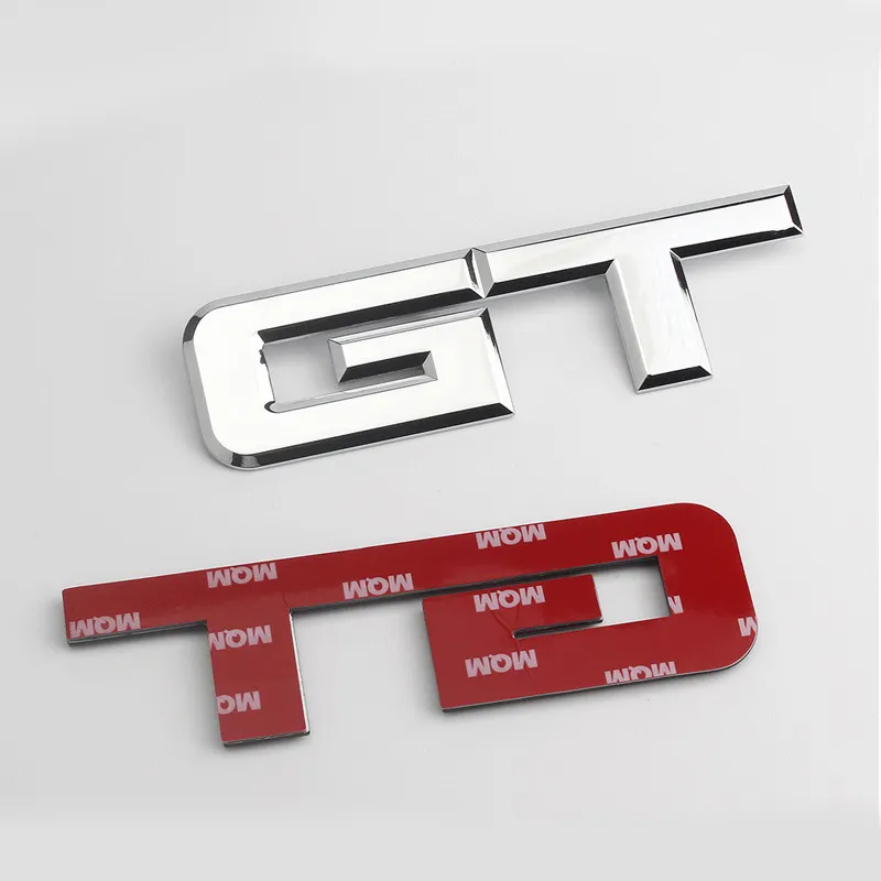 3D Metal Car GT Logo adesivo Mustang Auto baule posteriore portellone carattere lettere emblema targhetta Decor Sostituisci accessori3213279