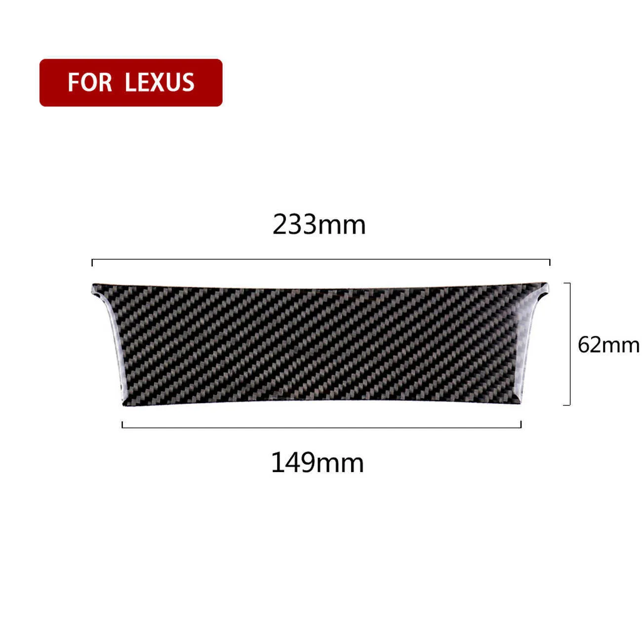 Blask Carbon Fiber Control Panel Przechowywanie wklejone Wnętrze Akcesoria samochodowe Stylizacja wnętrza dla Lexusa IS250 2013-2020