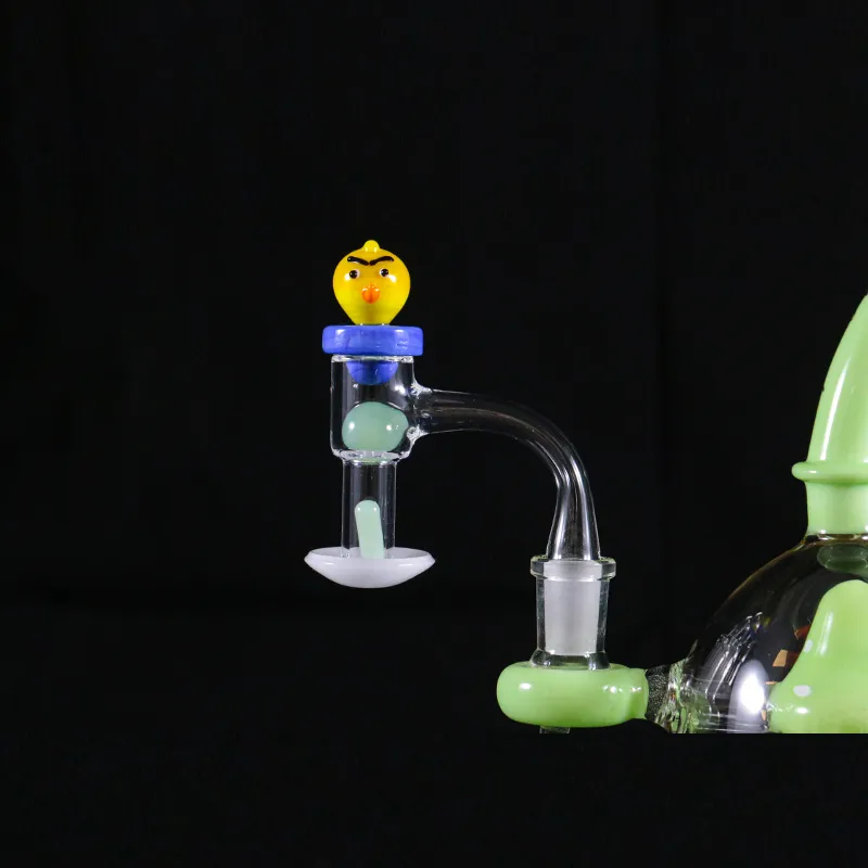 DHL of UPS US Style Blender Smoking Banger Small Fully Weld Quartz Bangers 14 mm/19 mm gewricht met 25 mm Banger Beads