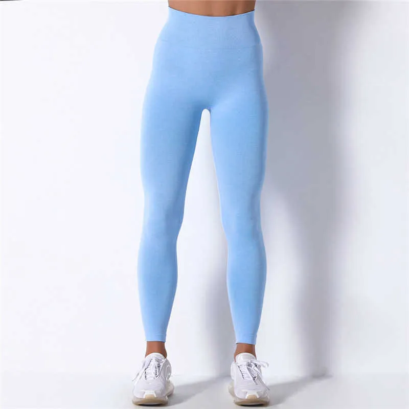 Nessaj 20% spandex senza cuciture legging sport abbigliamento fitness scrunch culo palestra pantaloni a vita alta allenamento bottino 210910