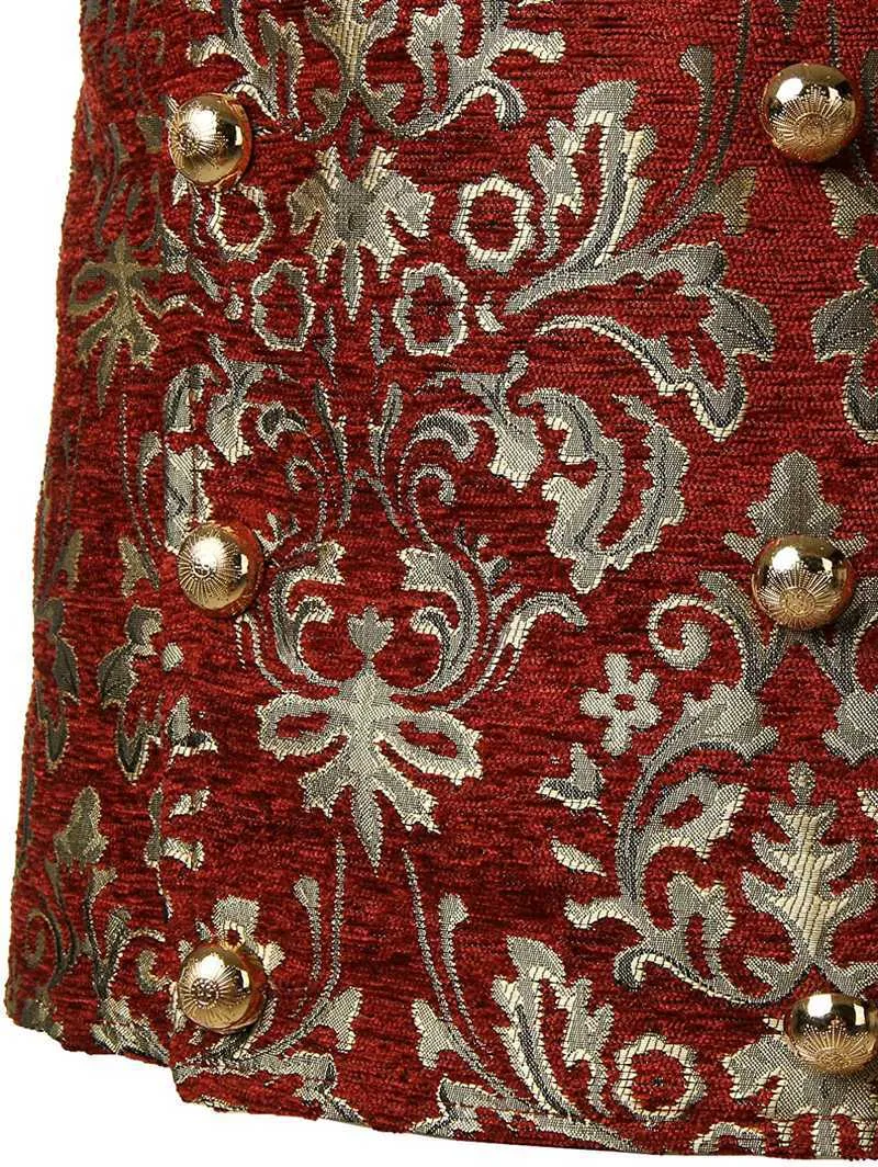 Abito da uomo in broccato di lusso paisley floreale doppiopetto gilet gotico vittoriano steampunk gilet uomo chalecos para hombre 2XL 210923