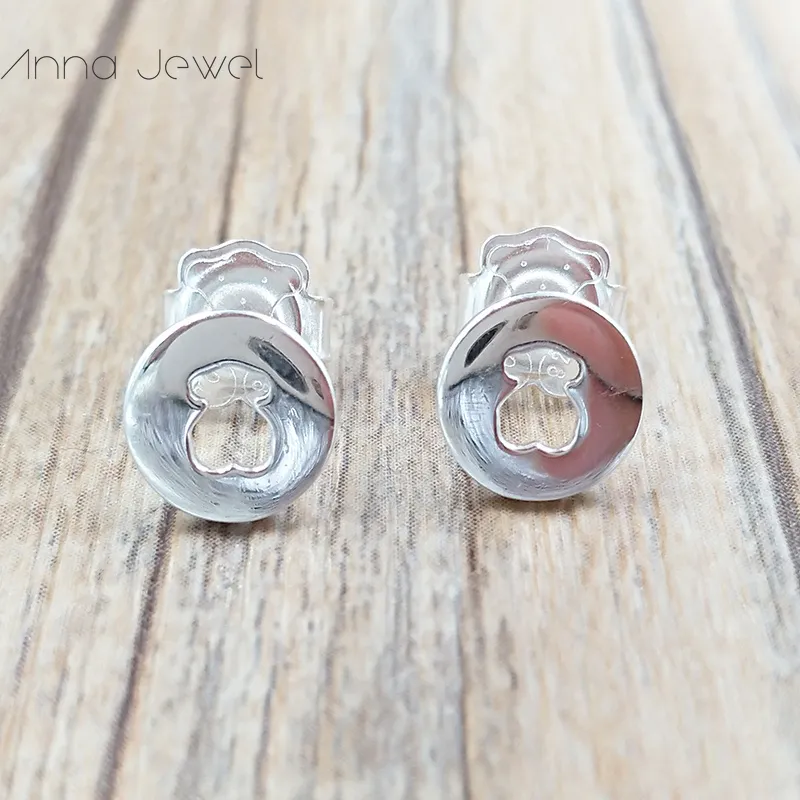 Bijoux d'ours 925 Boucles d'oreilles d'anime boho en argent sterling pour les femmes pende les étalons de charme de mariage cadeau d'anniversaire de mariage.