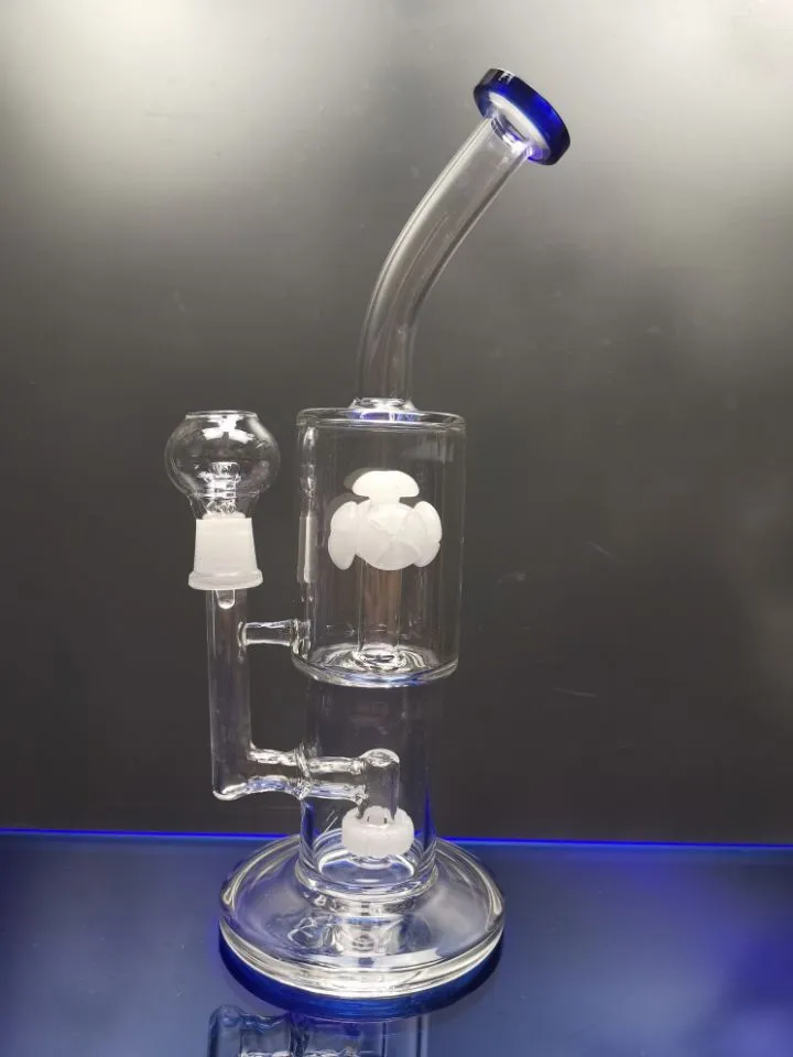Glass bong water pipes joint size 14.4mm perclator recycler oil rigs with glass nail dome dhping