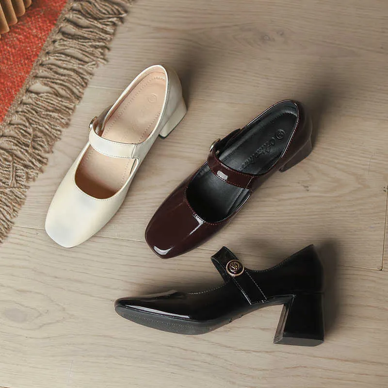 Frauen Mary Jane High Heels, Frauen Retro Japanischen Schuh, Schuluniformen, Casual Kleid Schuhe, Herbst 2021