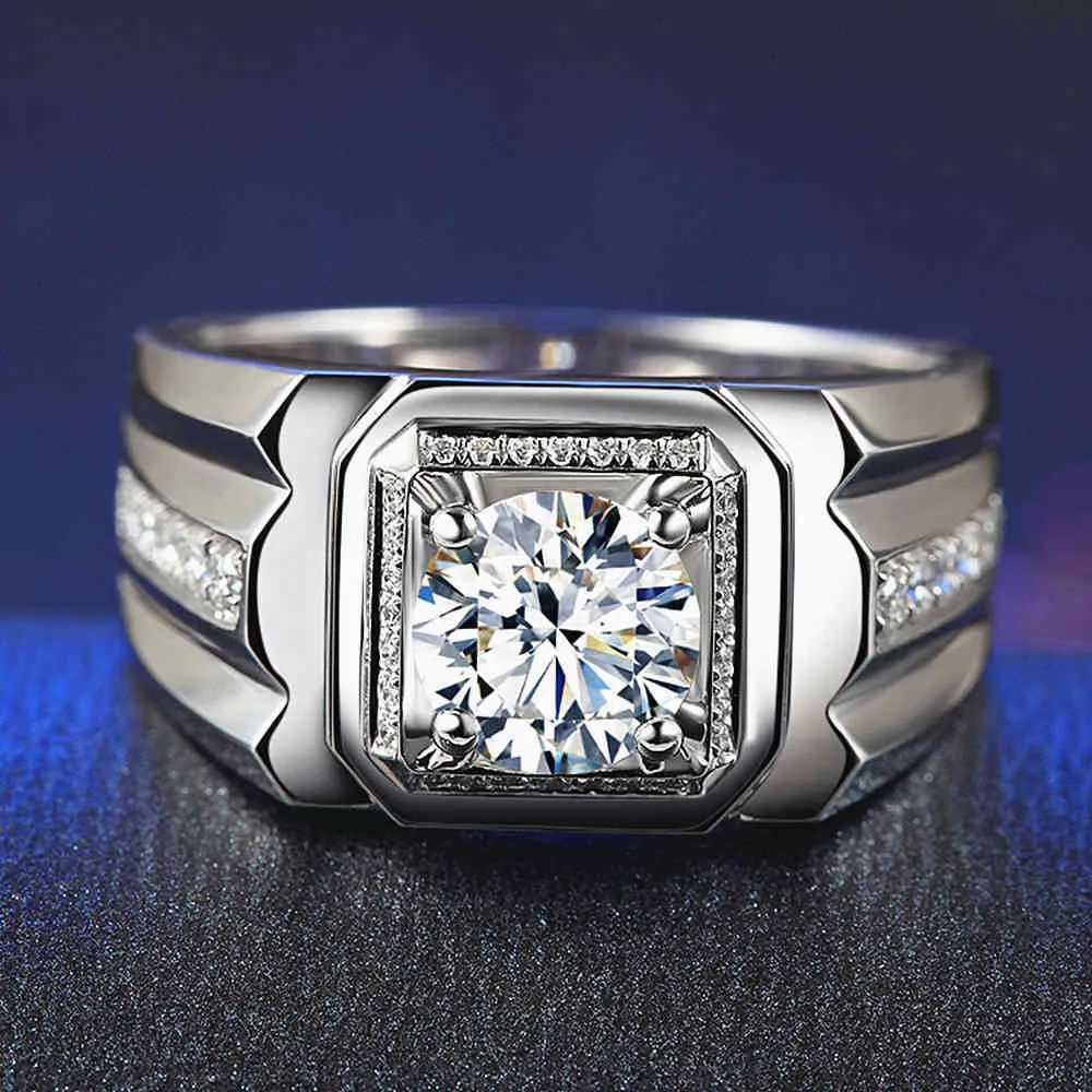Klassisk aaa zirkon diamanter ädelstenar ringar för män vit guld silver färg bröllop band smycken bague mode gåvor tillbehör