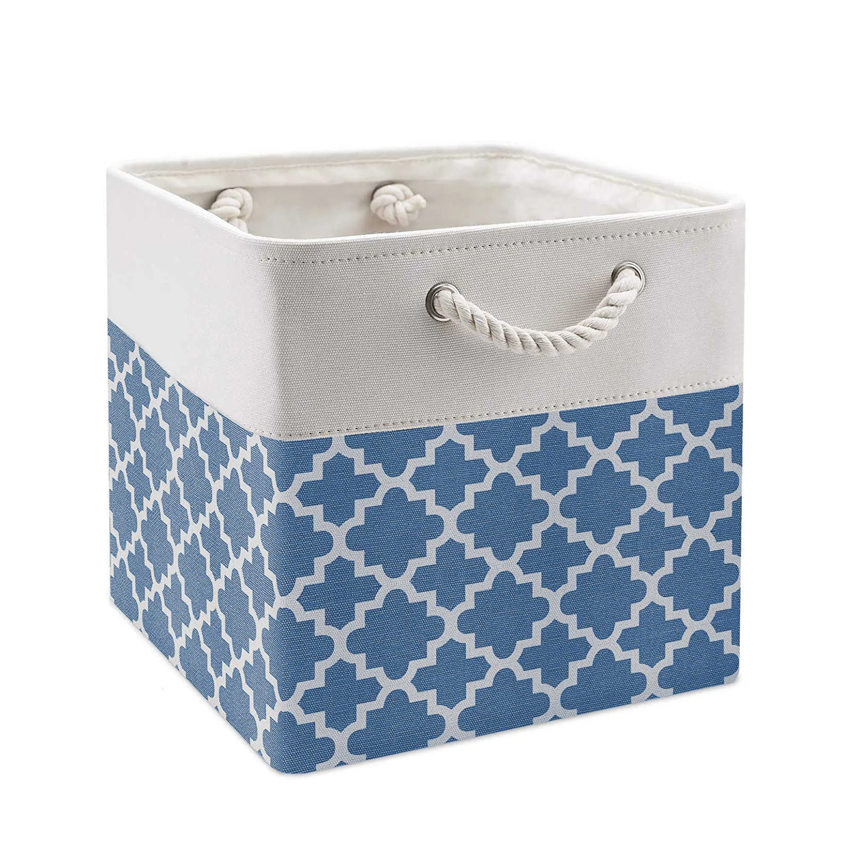 Folding Canvas Fabric Storage Box Clothes Toys Basket For Organizer Home Laundry With Handle storage bin 210922