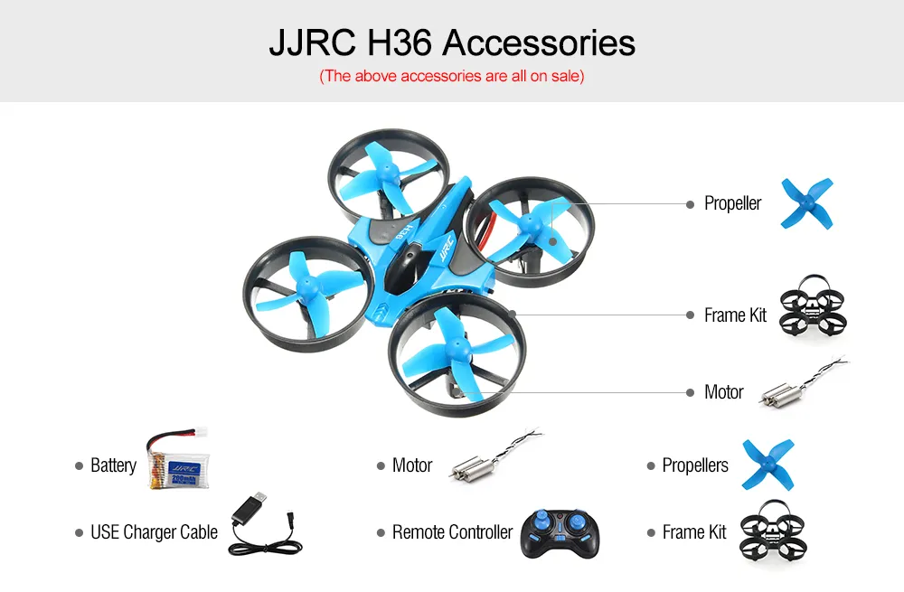 JJRC H36 H36F Mini Drone 2.4G 4CH 6 axes vitesse 3D Flip Mode sans tête RC Drones jouet cadeau présent RTF VS E010 H8 Mini