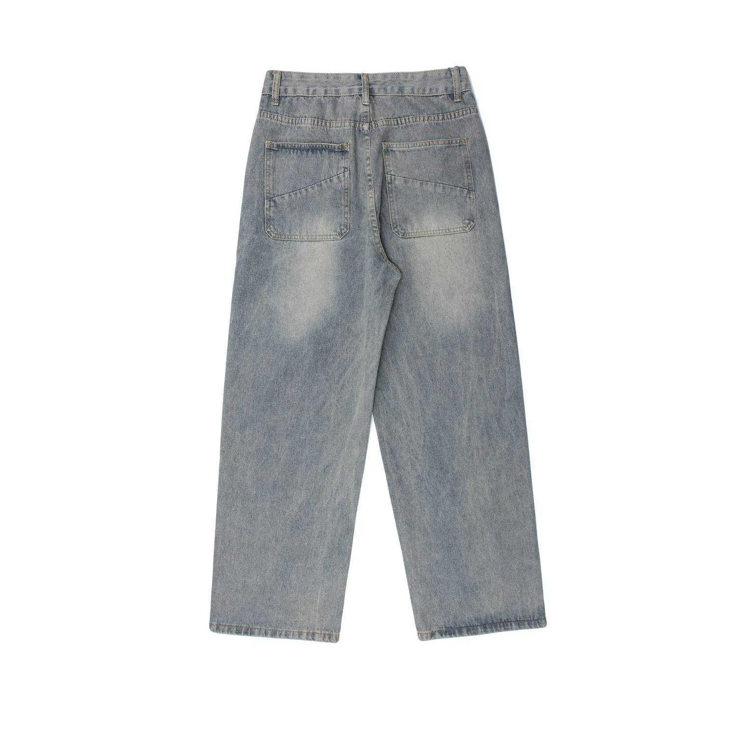 shec Jeans stampati anime Stile college Pantaloni larghi uomo e donna Streetwear Pantaloni in denim Moda Abbigliamento uomo 210716