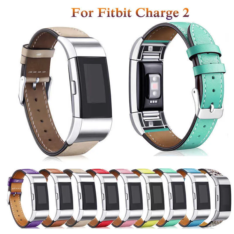 Fitbit şarjı için moda sporu deri akıllı saat grubu 2 yedek bileklik kayışı fitbit şarjı 2 bantlar akıllı aktarma h5874150