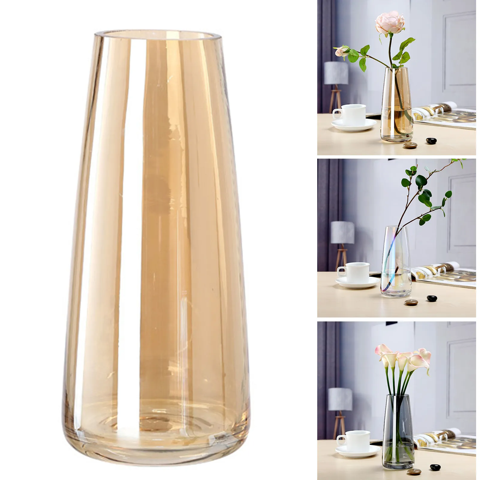 Aurora Symphony Vases Arranjo de Flor Transparente para Decoração de Desktop Symphony Transparente Vaso Vaso Vaso 210310