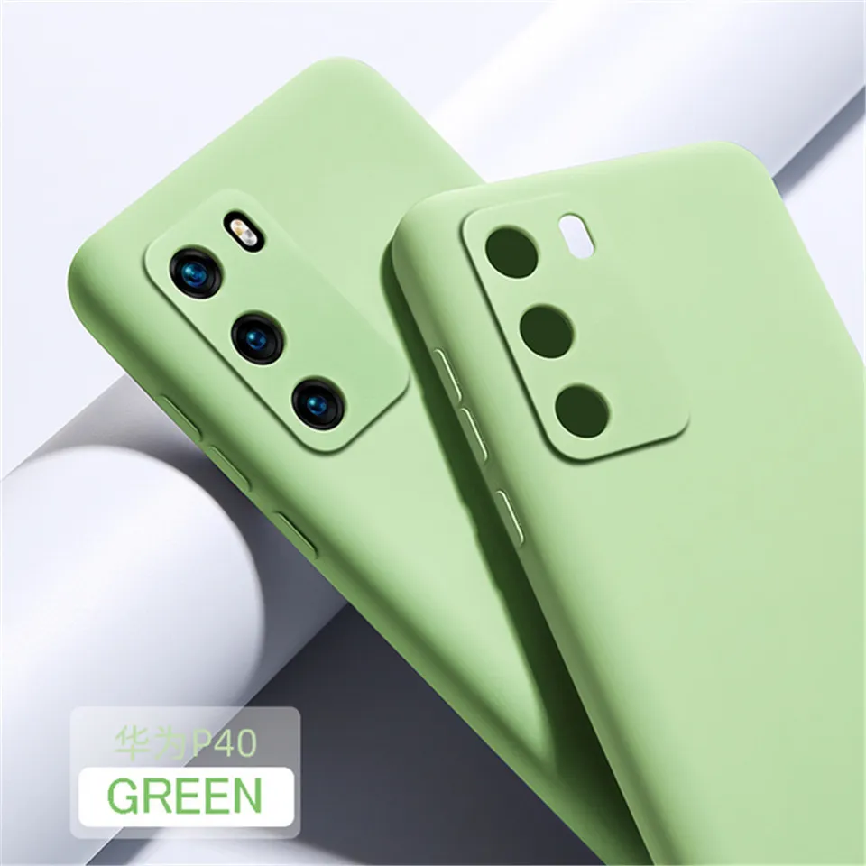 Liquid Silicone Shockproof Case For Huawei P40 P30 P20 Lite P50 Pro Y6P Y7P 2020 Y7 Y9 Prime 2019 P Smart 2021 Plus Z Soft Cover