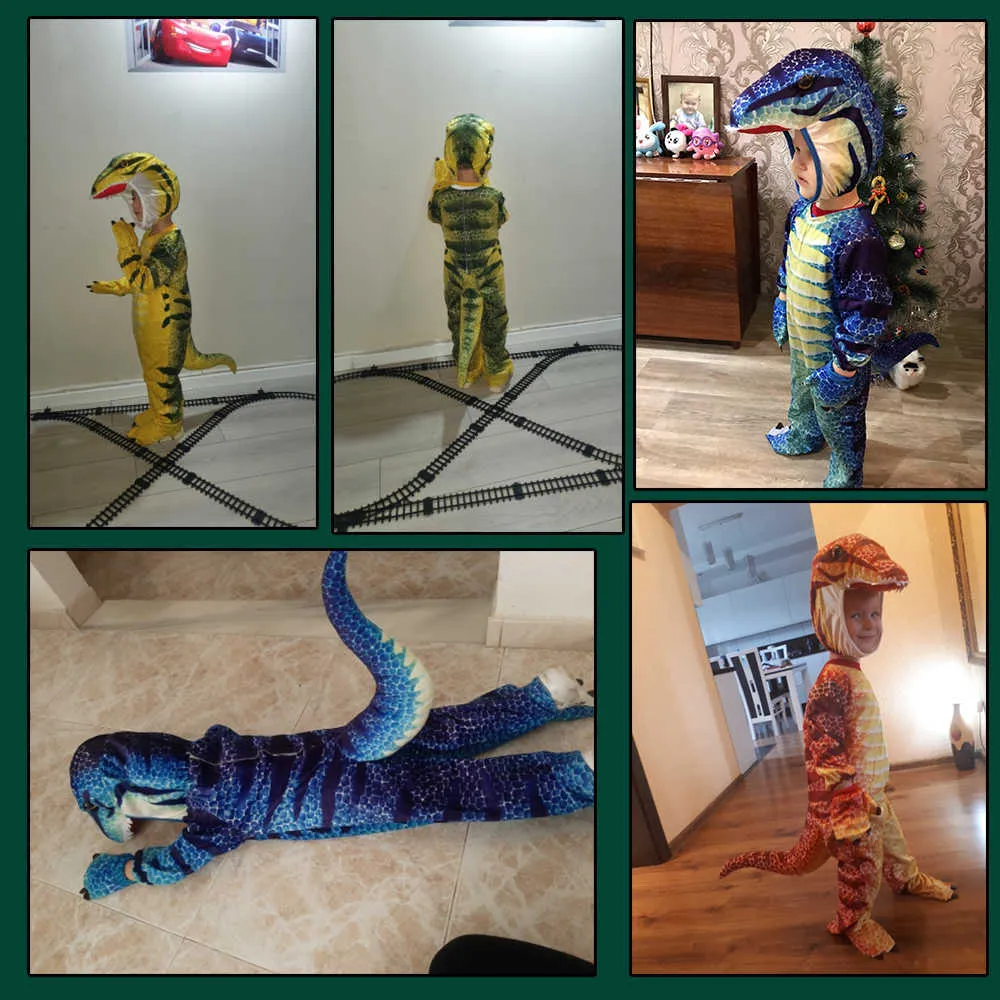 Kind Dinosaurier Cosplay Kostüm Tuch Kinder Party Halloween Kostüme Karneval Kleid für Kinder Jungen Mädchen Rolle Spielen Anzug Q0910