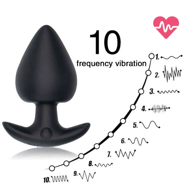 NXY Vibrators Sex Anal Vibrator för Man Trådlös Fjärrkontroll Silikon Butt Plug Gay Toy Kvinna Vuxen Produkter Prostata Massager 1220