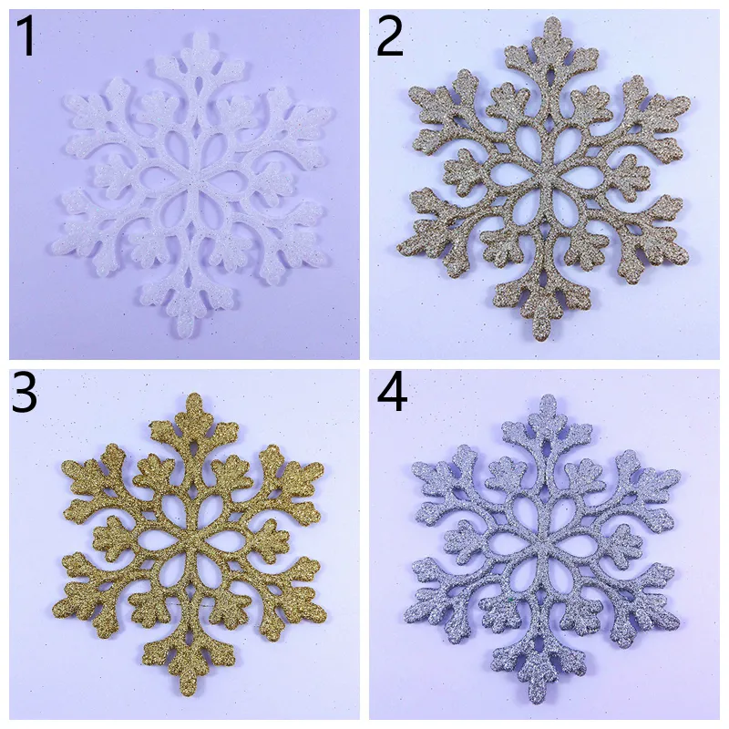 10cm30 سنتيمتر عيد الميلاد الديكور ندفة الثلج كورال شكل عيد الميلاد الديكور الملونة ثلج مهرجان حزب نافذة ديكور 24 قطعة / الوحدة BH4921 TYJ