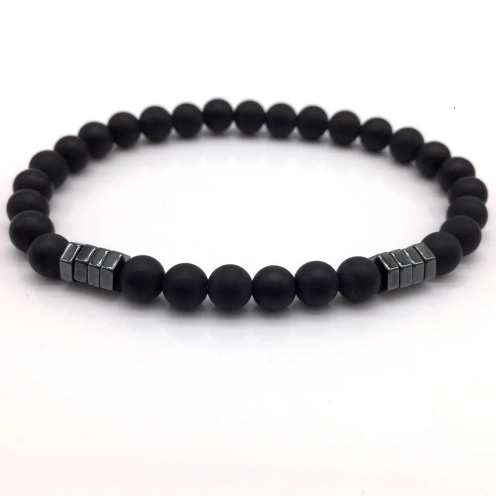 2020 nouvelle mode pierre charme men039s bijoux 6mm mat perle oeil de tigre perlé Bracelet8513635