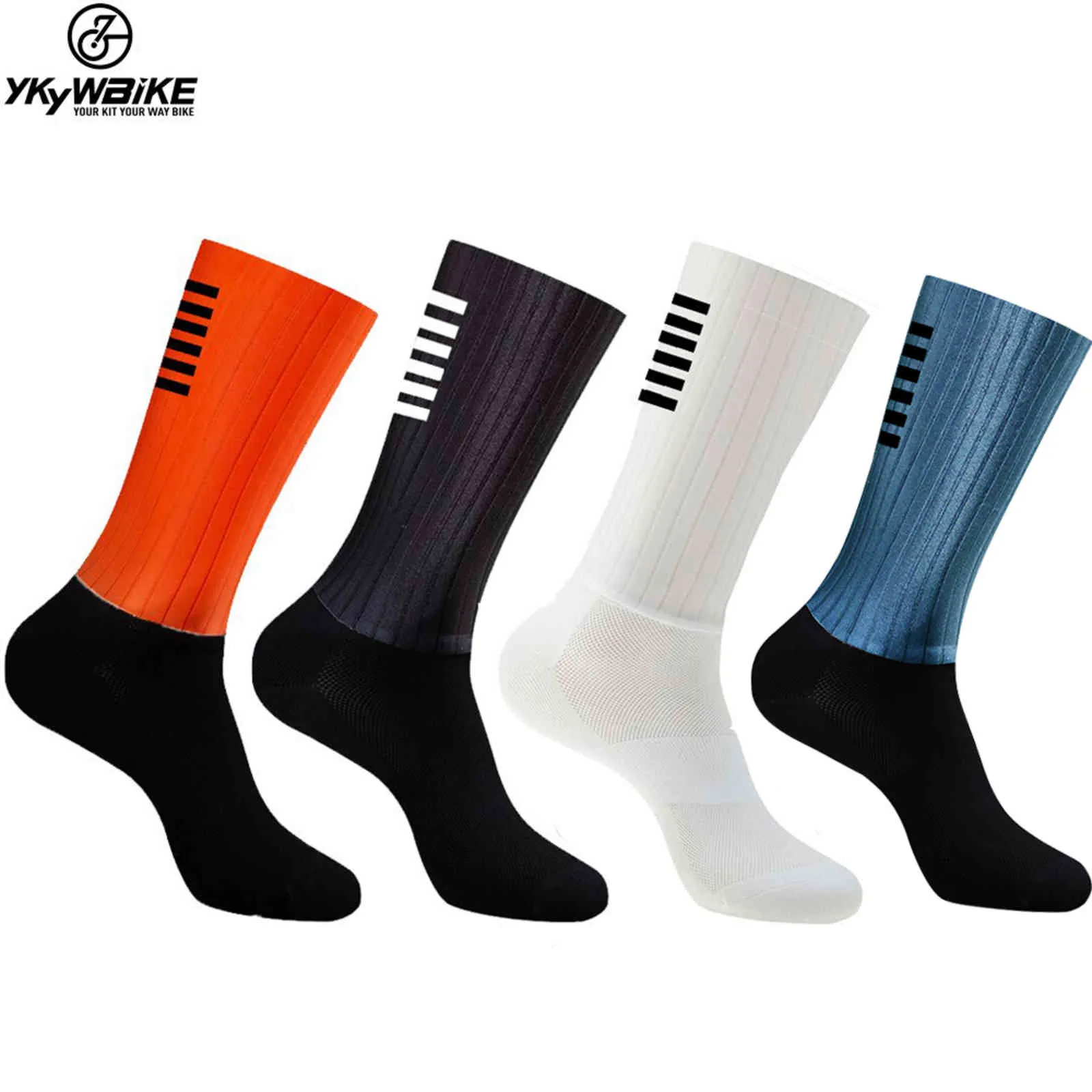 YKYWBIKE anti-dérapant Silicone Aero cyclisme hommes vélo Sport course vélo chaussettes