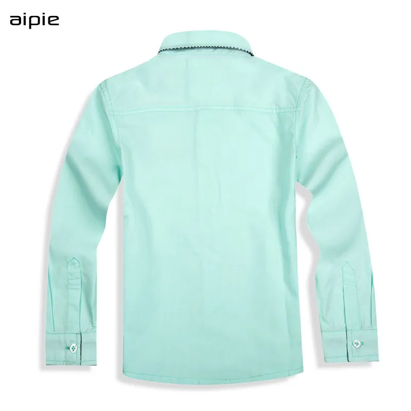 Offre spéciale chemises pour enfants Fashion England Style avec nœud papillon à carreaux coton 100% chemises à manches longues enfants garçon vêtements 210306