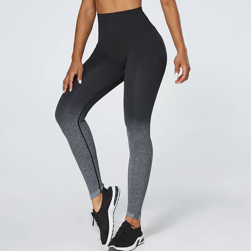 Gradient Color Energy Legging Women Workout Fitness Jogging Running Leggings Gym Tights Stretch Sportswear Yoga Pants 220629