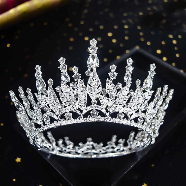 New Style black white Baroque round circle tiara Hair Accessories Bride Crown Headdress wedding hair Ornament X0726