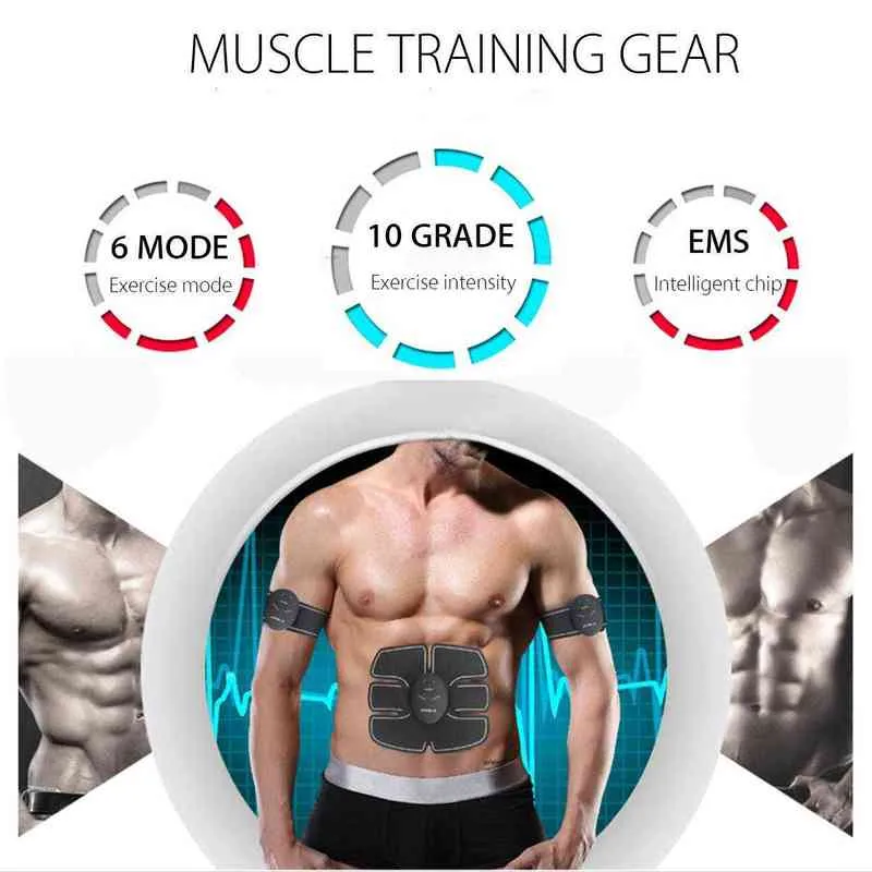 Abdominal Muscle Stimulator Hip Trainer EMS Abs Training Gear Exercise Body Slimming Fitness Gym Equipment 2201112523361