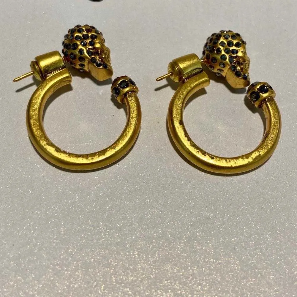 Marka biżuterii Modna złota Kolor Kolczyki głowy kryształowe kolczyki z frędzlami